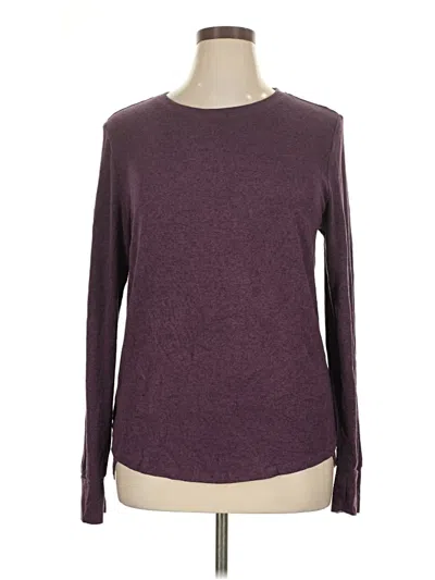 Pre-owned Cuddl Duds Long Sleeve T-shirt In Burgundy