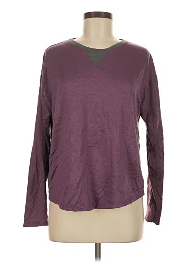 Pre-owned Cuddl Duds Long Sleeve T-shirt In Burgundy
