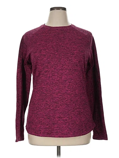 Pre-owned Cuddl Duds Long Sleeve T-shirt In Burgundy