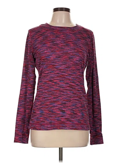 Pre-owned Cuddl Duds Long Sleeve T-shirt In Burgundy