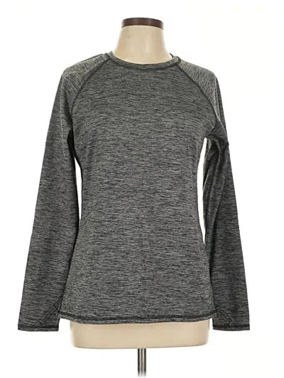 Pre-owned Cuddl Duds Long Sleeve T-shirt In Gray