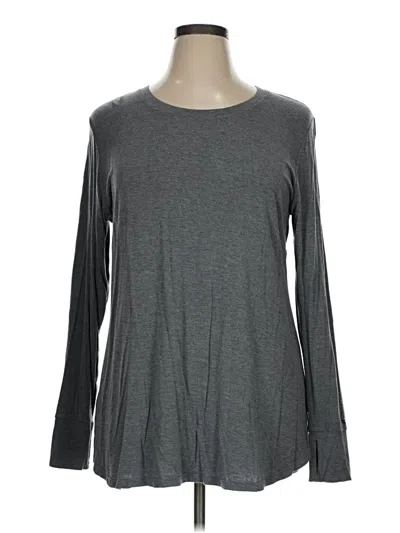Pre-owned Cuddl Duds Long Sleeve T-shirt In Gray