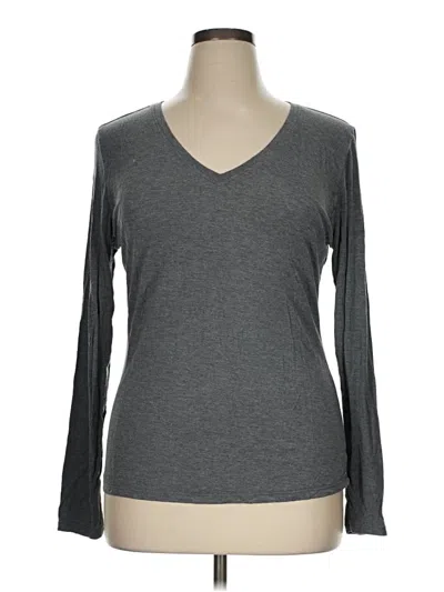 Pre-owned Cuddl Duds Long Sleeve T-shirt In Gray