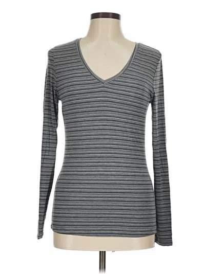 Pre-owned Cuddl Duds Long Sleeve T-shirt In Gray