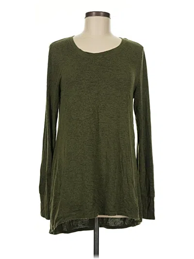 Pre-owned Cuddl Duds Long Sleeve T-shirt In Green