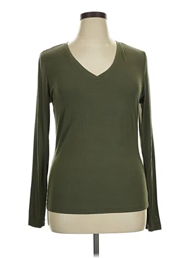 Pre-owned Cuddl Duds Long Sleeve T-shirt In Green