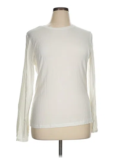 Pre-owned Cuddl Duds Long Sleeve T-shirt In Ivory