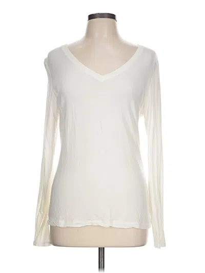 Pre-owned Cuddl Duds Long Sleeve T-shirt In Ivory