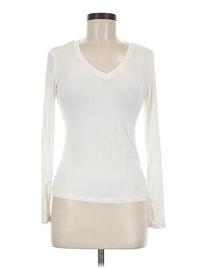 Pre-owned Cuddl Duds Long Sleeve T-shirt In Ivory
