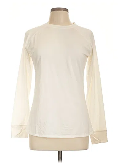 Pre-owned Cuddl Duds Long Sleeve T-shirt In Ivory