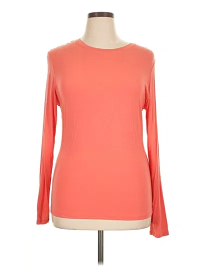 Pre-owned Cuddl Duds Long Sleeve T-shirt In Orange