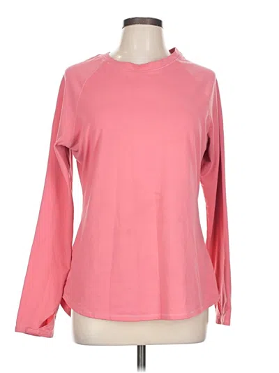 Pre-owned Cuddl Duds Long Sleeve T-shirt In Pink