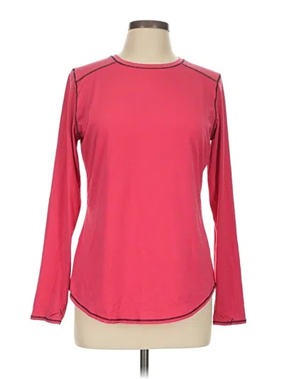 Pre-owned Cuddl Duds Long Sleeve T-shirt In Pink