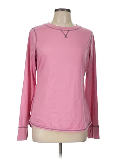 Pre-owned Cuddl Duds Long Sleeve T-shirt In Pink