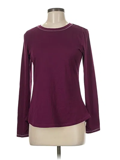 Pre-owned Cuddl Duds Long Sleeve T-shirt In Purple