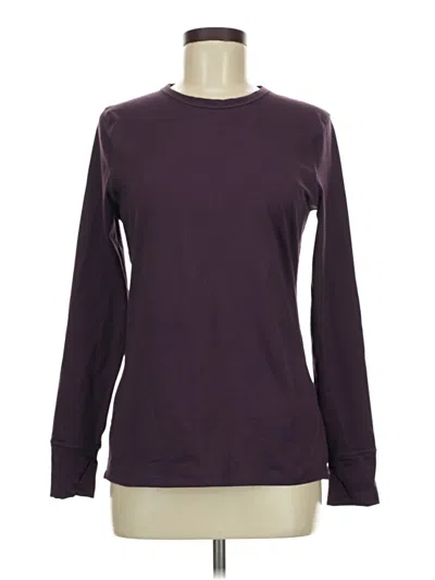 Pre-owned Cuddl Duds Long Sleeve T-shirt In Purple