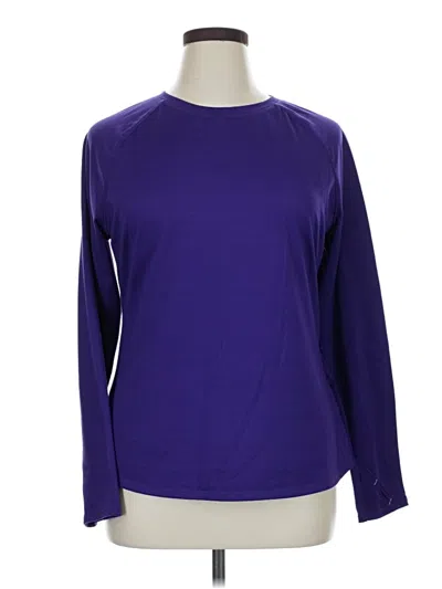 Pre-owned Cuddl Duds Long Sleeve T-shirt In Purple