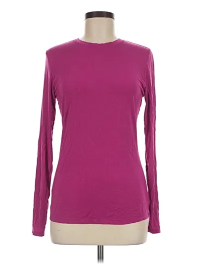 Pre-owned Cuddl Duds Long Sleeve T-shirt In Purple