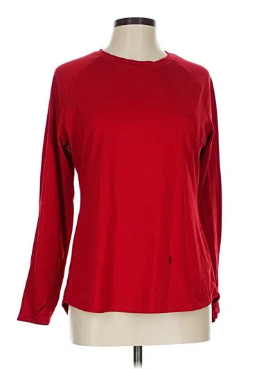 Pre-owned Cuddl Duds Long Sleeve T-shirt In Red