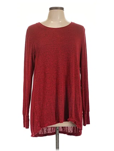 Pre-owned Cuddl Duds Long Sleeve T-shirt In Red