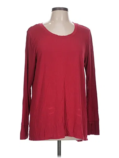 Pre-owned Cuddl Duds Long Sleeve T-shirt In Red