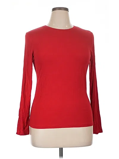 Pre-owned Cuddl Duds Long Sleeve T-shirt In Red