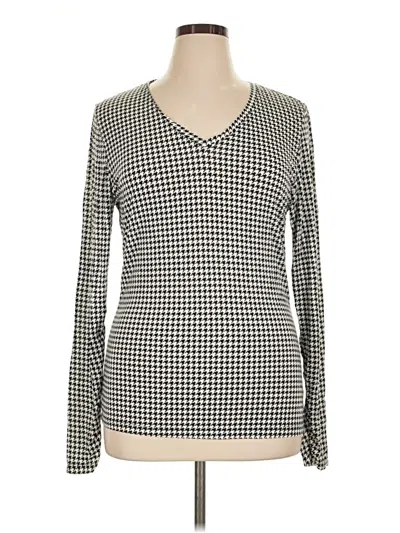 Pre-owned Cuddl Duds Long Sleeve T-shirt In Silver