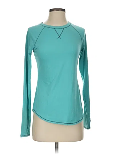 Pre-owned Cuddl Duds Long Sleeve T-shirt In Teal