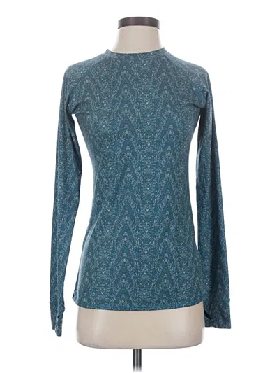 Pre-owned Cuddl Duds Long Sleeve T-shirt In Teal