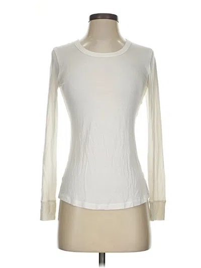 Pre-owned Cuddl Duds Long Sleeve T-shirt In White