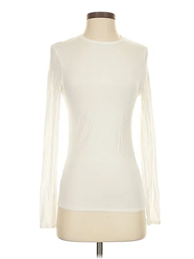 Pre-owned Cuddl Duds Long Sleeve T-shirt In White