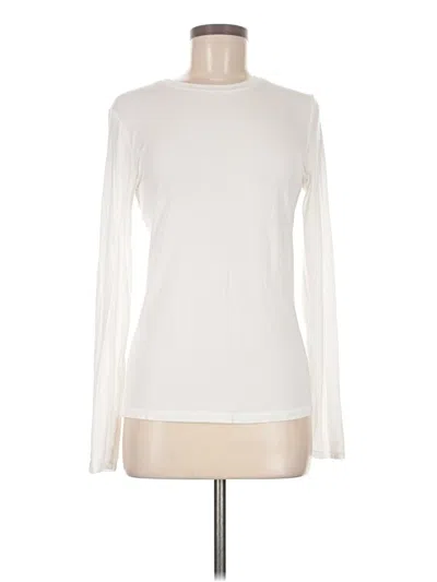 Pre-owned Cuddl Duds Long Sleeve T-shirt In White