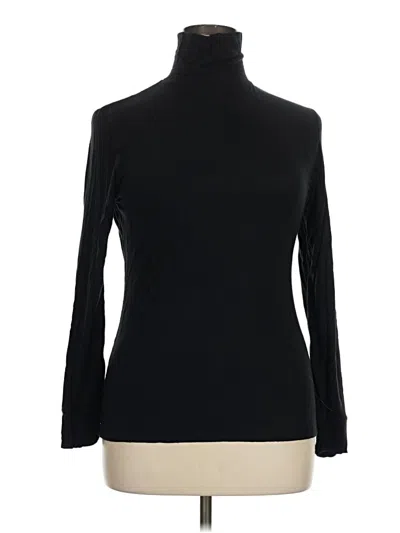 Pre-owned Cuddl Duds Long Sleeve Turtleneck In Black