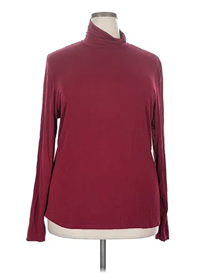 Pre-owned Cuddl Duds Long Sleeve Turtleneck In Burgundy