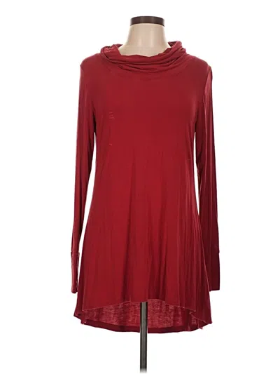 Pre-owned Cuddl Duds Long Sleeve Turtleneck In Burgundy