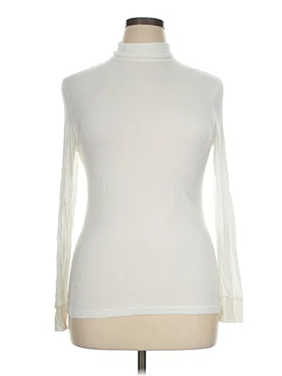 Pre-owned Cuddl Duds Long Sleeve Turtleneck In Ivory