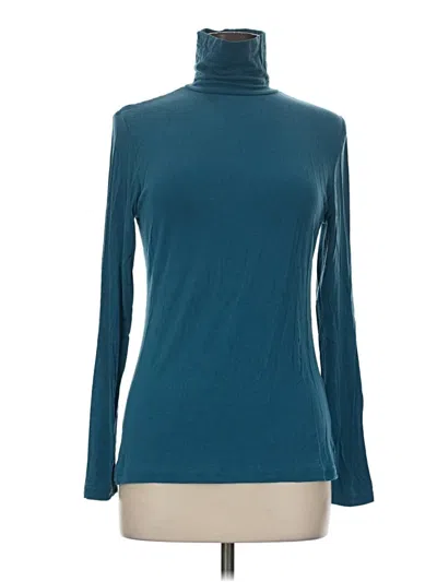 Pre-owned Cuddl Duds Long Sleeve Turtleneck In Teal
