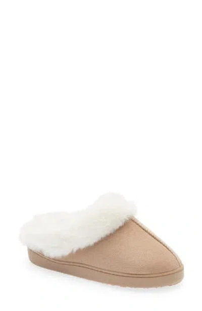 Cuddl Duds Microsuede Scuff Slipper In Neutral