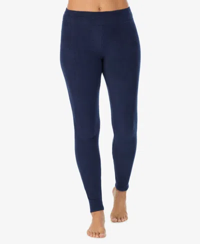 Cuddl Duds Petite Fleecewear Stretch Leggings In Blue