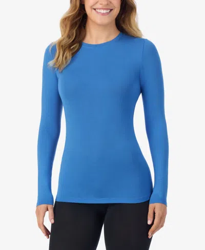 Cuddl Duds Petite Long Sleeve Crewneck Top In Multi