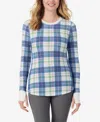 Cuddl Duds Petite Long Sleeve Top In Multi