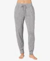 Cuddl Duds Petite Softknit Drawcord Joggers In Gray
