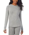 Cuddl Duds Petite Softknit Long-sleeve Tunic Hoodie In Grey Heather