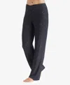 Cuddl Duds Petite Softknit Mid Rise Lounge Pants In Gray