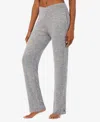 Cuddl Duds Petite Softknit Mid Rise Lounge Pants In Gray