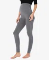 Cuddl Duds Petite Stretch Maternity Leggings In Gray