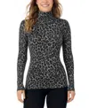Cuddl Duds Petite Turtleneck Long Sleeve Top In Multi