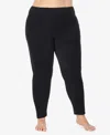 Cuddl Duds Plus Size Fleecewear Stretch Leggings In Black