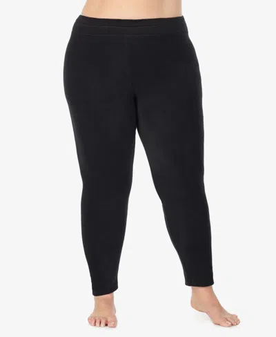 Cuddl Duds Plus Size Fleecewear Stretch Leggings In Black