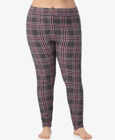 Cuddl Duds Plus Size Fleecewear Stretch Leggings In Multi